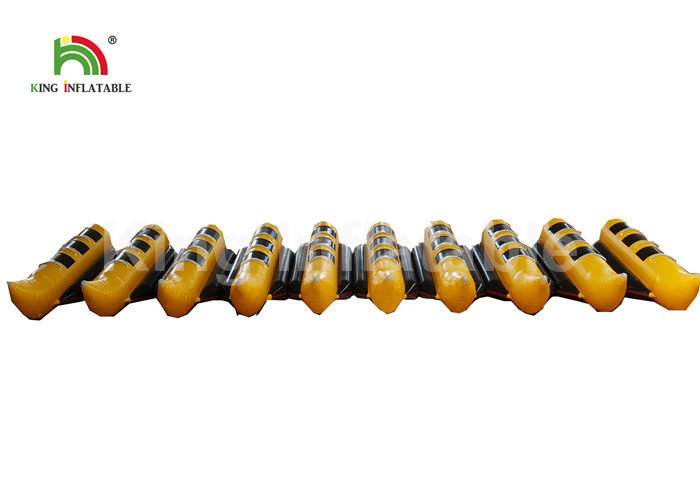 Commercial Grade Yellow 3 Seats Inflatable Fly Fishing Boats / Banana Boat Towable