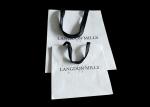 Jumbo Folding Black Ribbon Retail Shopping Bags , Carry Promotional Paper Bags