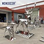 Forge Art Abstract Animal Stainless Sculpture Geometry Deer