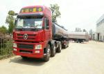 3 Axles Spring Suspension Chemical Tanker Truck For 33CBM Sodium Hypochlorite