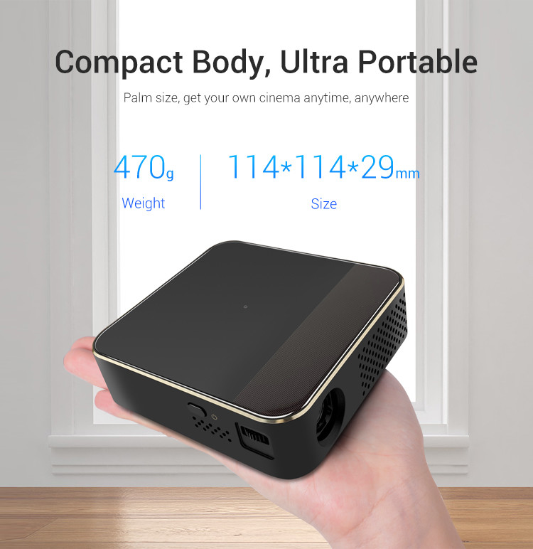 480P Small Wifi DLP Mini Projector Pocket Home Theater Android HD