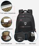 Large Custom Travel Backpack Leather Zip Motorcycle Ventilative Compartment