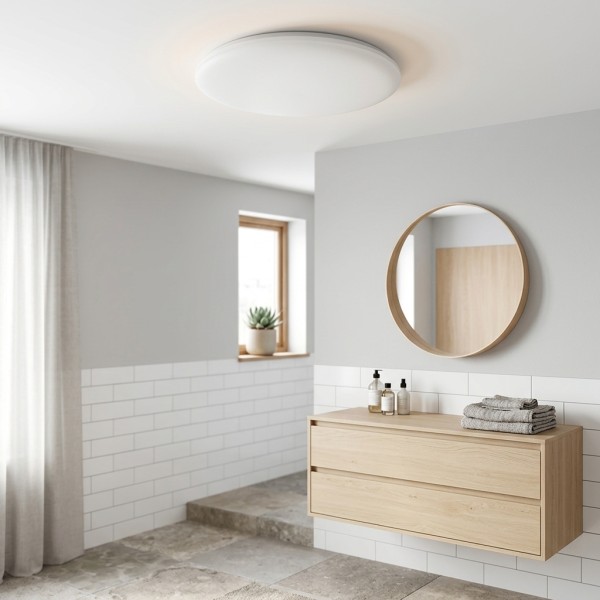IP65 Waterproof LED Ceiling Lamp with Microwave Sensor and 5-Year Warranty for Shower Enclosures