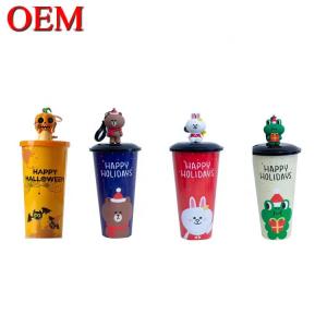 China Custom Your Own PVC 3d Cartoon Figure Cup Plastic 3d Topper Figure Toy on sale