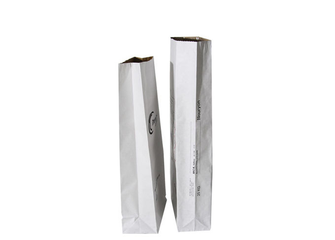 Reusable Square Bottom Multiwall Kraft Paper Bags Anti Slip Surface Treatment
