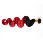 Brazilian Virgin Hair Body Wave Ombre Human Hair Extensions1B Burgundy Red Two
