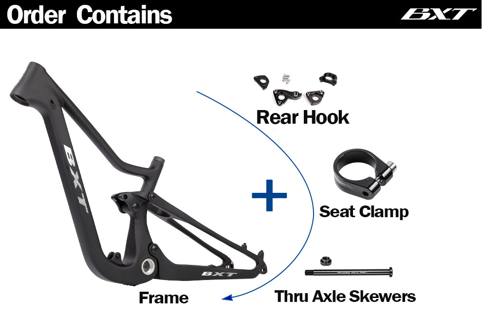 XC Full Suspension Carbon Mountain Bike Frame 24 For Children MTB Bike