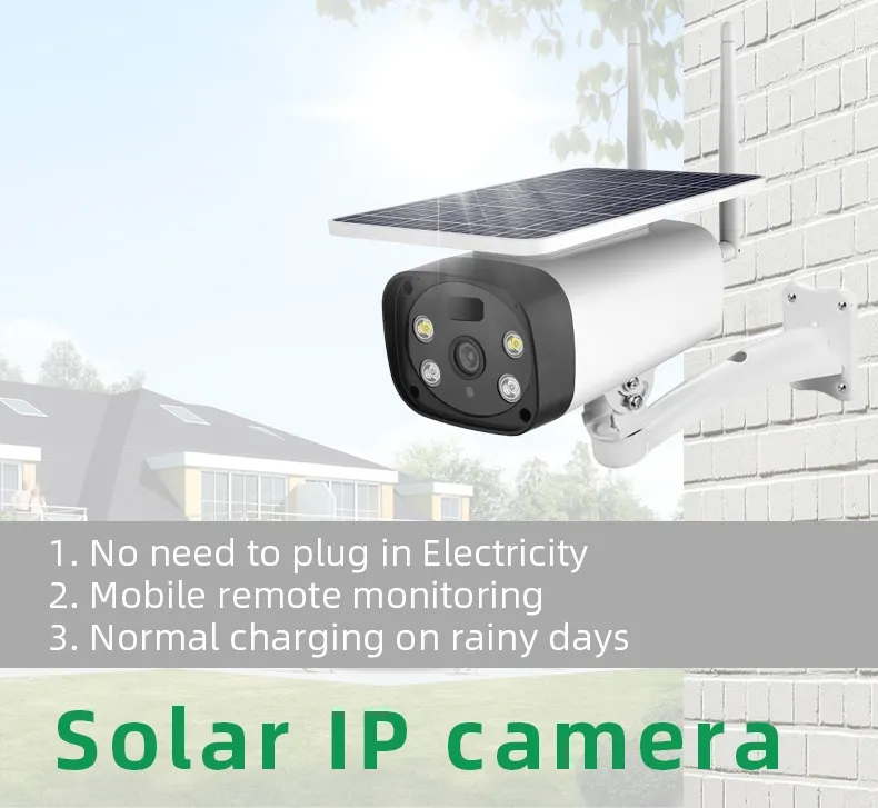 4G Outdoor Waterproof 5W Solar Panel IP Security Surveillance Bullet Camera For PIR Night Vision Human Body Detection