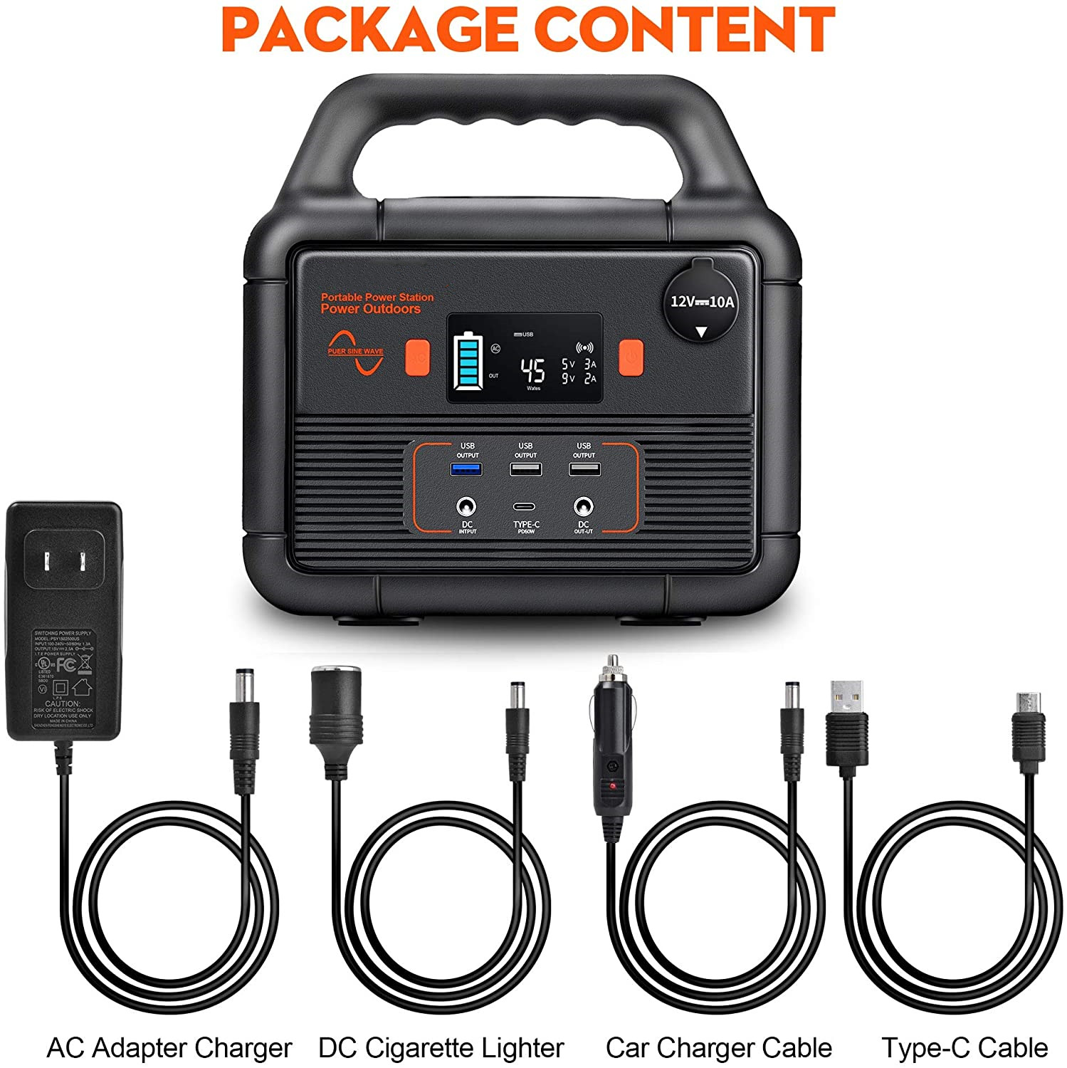300WH Off Grid PV System Ac Charge MPPT Portable Power Station 1000w