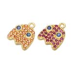Micro Zircon Diamond DIY Gold Jewelry Small Goldfish Pendant Necklace