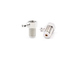Wholesale UHF Female Bulkhead Right angel Connector for RG58 from china suppliers