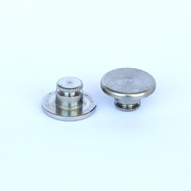 Stainless Steel CD Pattern Solid Rivets With Straight Flower Teeth Solid Rivets For Children's Water Cup Buckle 