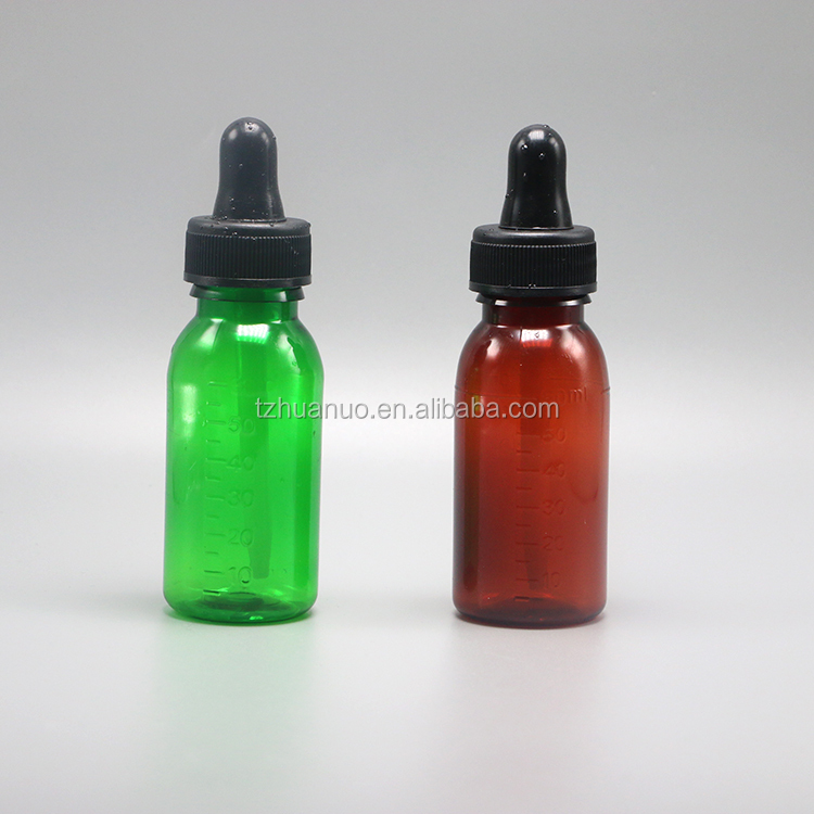 Medical Reagent 60ml PET Plastic Essential Oil Bottle with Sterile Design and Custom Logo