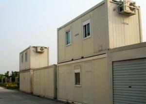 Environment Friendly Steel Container Houses White Color With Office For Business