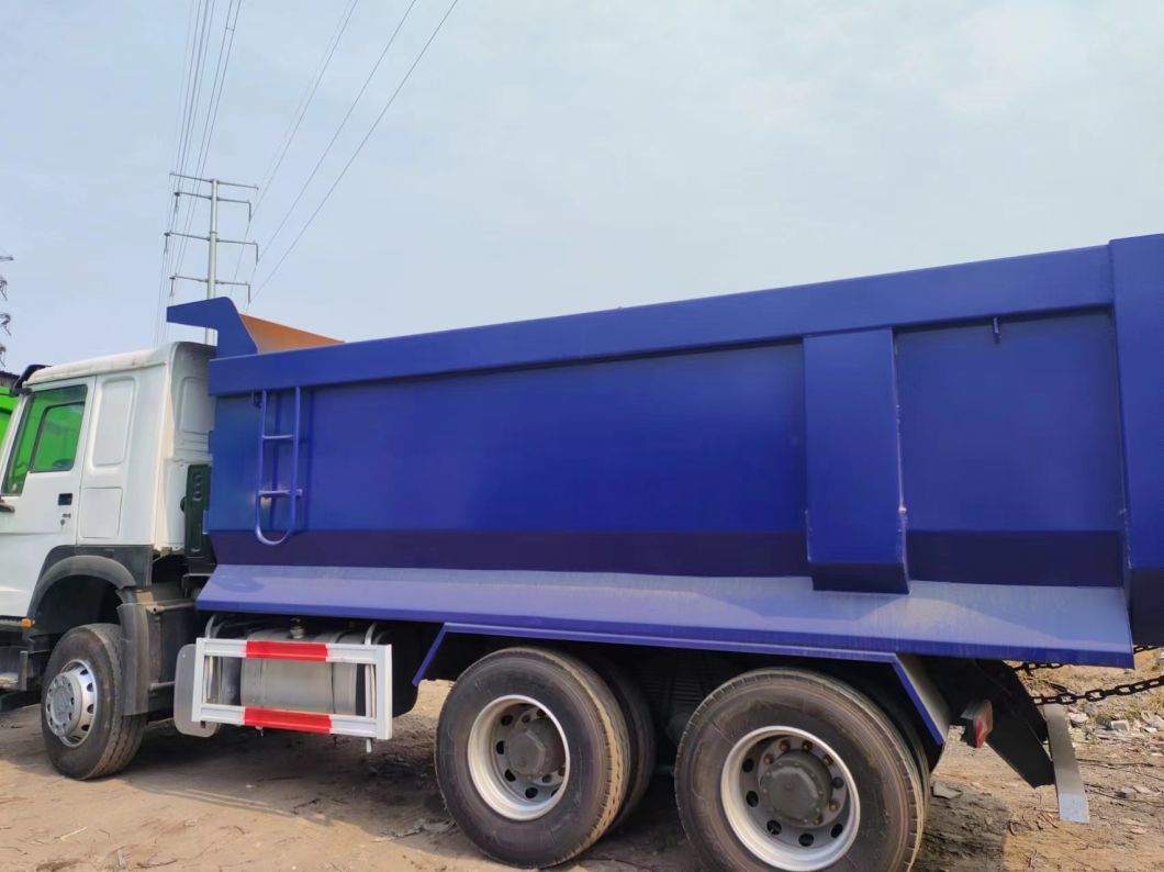 White and blue Color Secondhand Truck 10tires White U-Type Dump Truck Sinotruck HOWO 6*4 Dump Truck