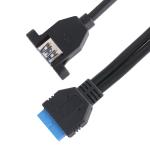 USB 3.0 Front Panel Motherboard 19/20 Pin Cable To USB Female Splitter Adapter