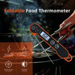 IP66 Waterproof Digital Meat Thermometer for Kitchen Oven Microwave BBQ Grilling