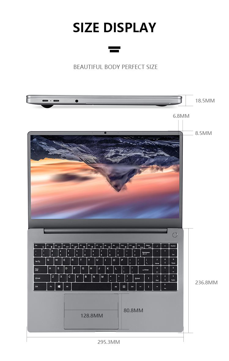 Ultra-Thin Backlit Keyboard Laptop with Plastic Body Material and I7/R5/R7/R9 Processor