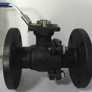 Wholesale 2pc Casting Iron Floating Ball Valve With Flanged Connection Latch Locked from china suppliers