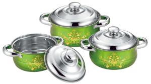 Wholesale Food Grade Ss Kitchen Cookware Sets 6pcs Colorful 16cm To 20cm Sauce Pot from china suppliers