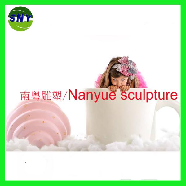 artificial statue icecream lovely cup item as statue in garden/ plaza/ shopping
