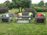outdoor rattan sofa set