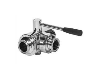 Wholesale 1 Inch Stainless Steel Sanitary Valves 3 Way Sanitary Ball Valve PTFE Sealing Material For Food Line from china suppliers