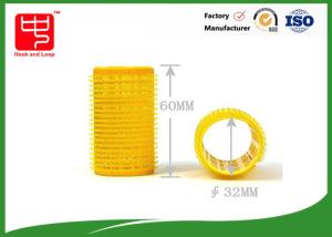 Wholesale 32 * 60mm yellow plastic hair roller , hair curler roll for girl / female from china suppliers