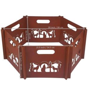 Wholesale Wood Burning Steel Fire Pit Corten Steel Outdoor Rustic Finish Fire Pit from china suppliers