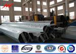 36M Ghana Octagonal Galvanized Steel Pole 220 kv High Voltage 6mm Thickness