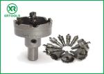 3 Flat Shank TCT Hole Saw Cutter For Stainless Steel Plate 25 Mm Cutting Depth