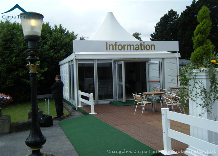 Glass Wall Outdoor Event Tents Pagoda Shape With Aluminum Structure