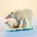 Professionally Printed Handmade Wooden Animals Beer Toy Collectible Figurines