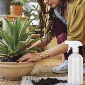 Wholesale 500ml Plastic Transparent Cylindrical Clear Bottle With White Spray For empty Spray Bottle from china suppliers