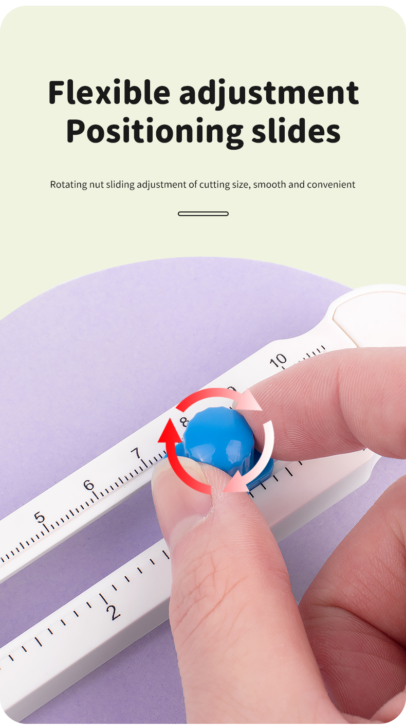 Metal Plastic Round Paper Cutter 20cm Diameter for Customized Colorful Scrap Paper