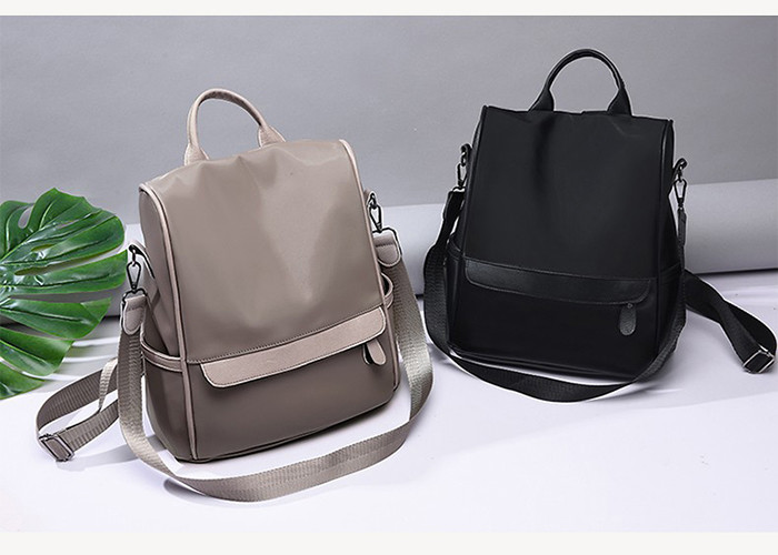 2019 new student backpack black grey large capacity travel bag lady's bag