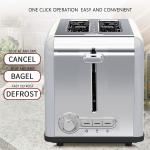 Square Kitchenaid Automatic Toaster Stainless Steel 2 Slice Toaster Wide Slot