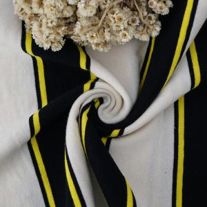 Wholesale Plain Yarn Dyed Cotton Fabric , Striped Double Knit Fabric For Long Sleeved Shirt from china suppliers