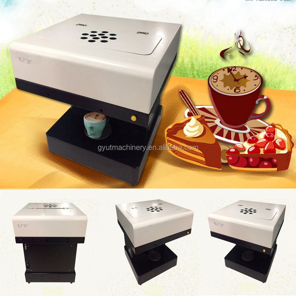 3D Food Cake Coffee Printer with Height Adjust HP 803 Print Head and Free Edible Ink Gift