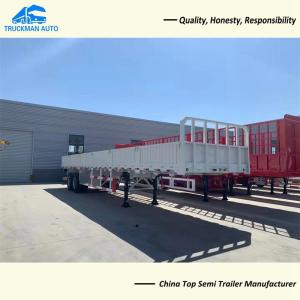 Wholesale 50 Tons Drop Side Wall Fence Semi Trailer With 12R22.5 Tire from china suppliers