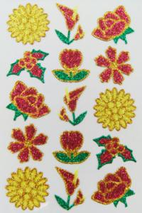 Wholesale Japan Style Shinning Glitter Flower Stickers , Glitter Foam Shape Stickers from china suppliers