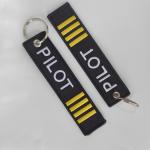 PILOT Aviator Keychain Gift Letter Double Sided Embroidered Metal Keychain