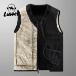 Windproof Casual Cropped Bubble Vest Plus Size Zip Up V Neck Knitted