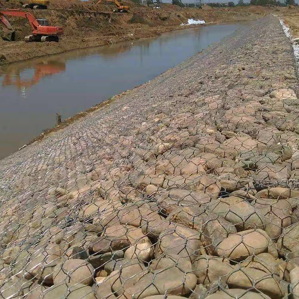 Hot Dipped Galvanized Gabion Baskets 2x1x1 Gauge 2.7mm For Retaining Walls