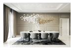 Customized Hotel Lobby Oval Art Chandelier Glass Extra Large Chandeliers