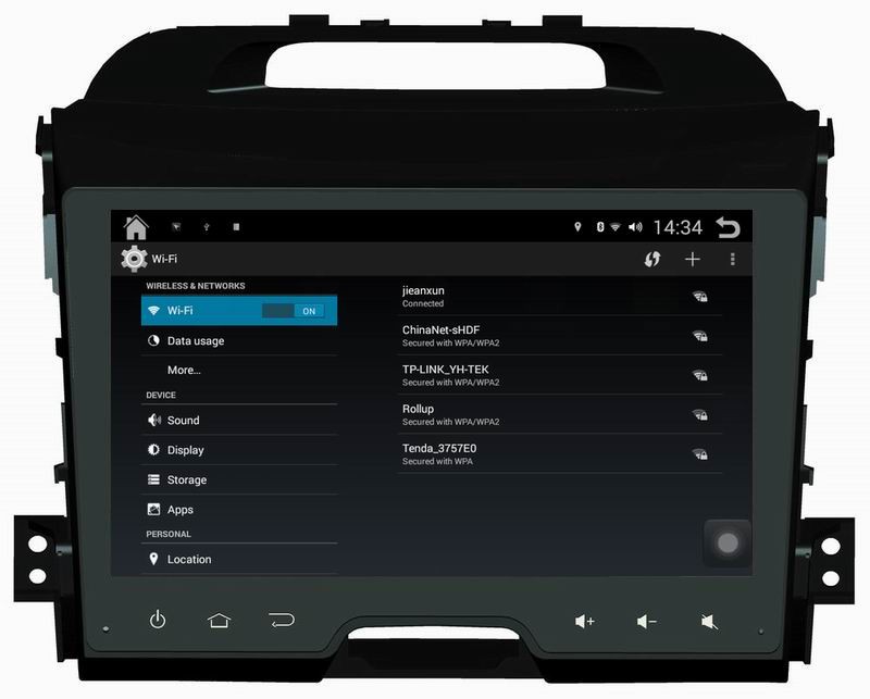Ouchuangbo 9 inch big screen Android 4.4 car gps navigation DVD player for Kia Sportage 2010-2012