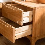 European Style Bedroom Furniture Imported Oak Night Stand Bedside Table Wood