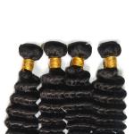 Full And Thick Ends Brazilian Curly Hair Extensions , Deep Wave Human Hair