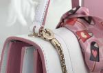Cowhide Flip Open Ladies Waist Bag , 18cm Cross Body Chain Bag