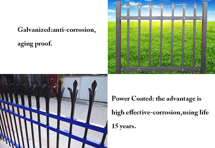 steel garrison galvanised wrought iron fence used
